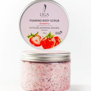 Līga nature spa, putotu zemeņu ķermeņa skrubis