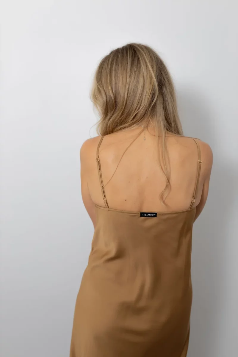 DEJAMOON SLIP kleita - gaiši brūnā krāsā - Image 2