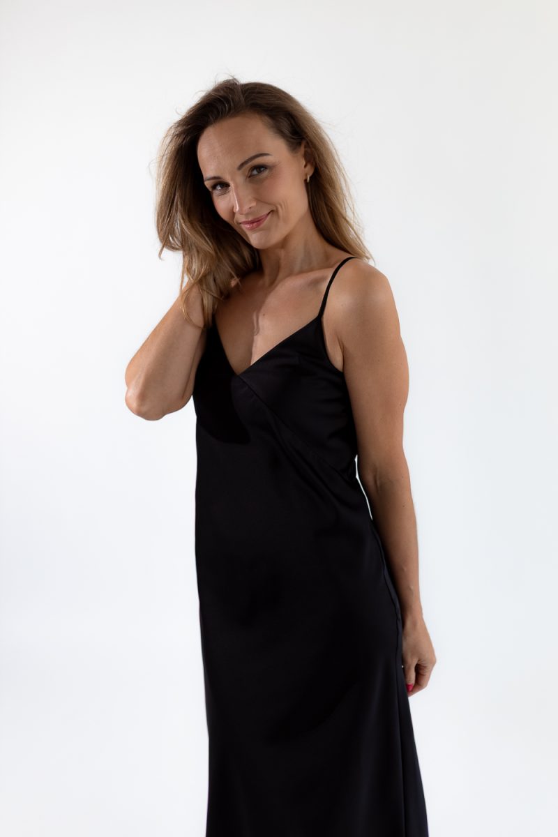 DEJAMOON SLIP kleita - melnā krāsā - Image 2